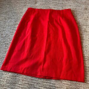 Truly Vintage Red Mid Thigh Skirt Retro 70s 80s size 12P polyester and rayon